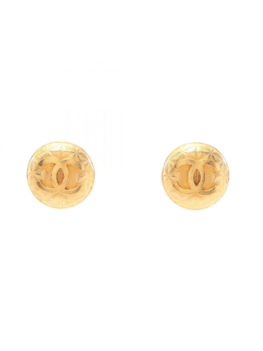 Chanel Coco Mark Round Earring Gold #295902C50B